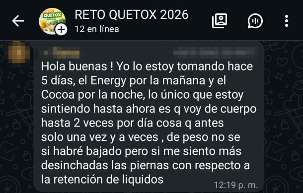 Captura del Grupo VIP de WhatsApp: Tránsito intestinal