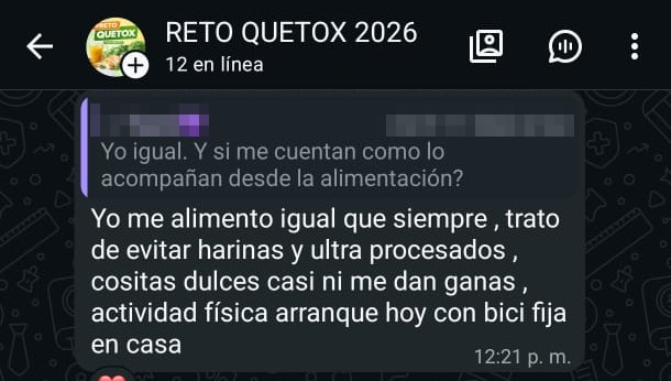 Captura del Grupo VIP de WhatsApp: Antojos bajo control