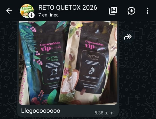 Captura del Grupo VIP de WhatsApp: Llegó el pedido