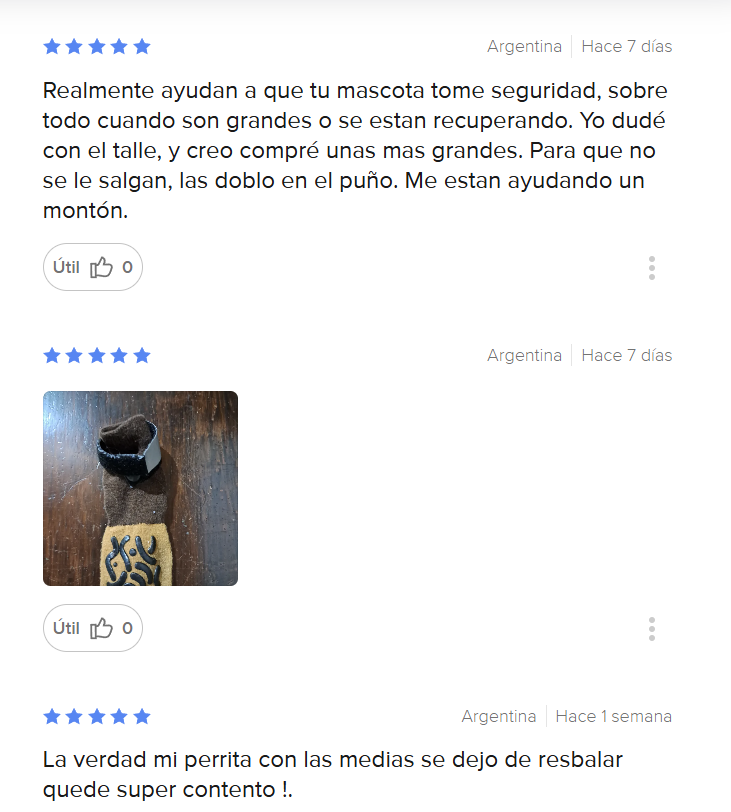 Captura original 4 de opiniones de clientes de medias HUDI en Mercado Libre