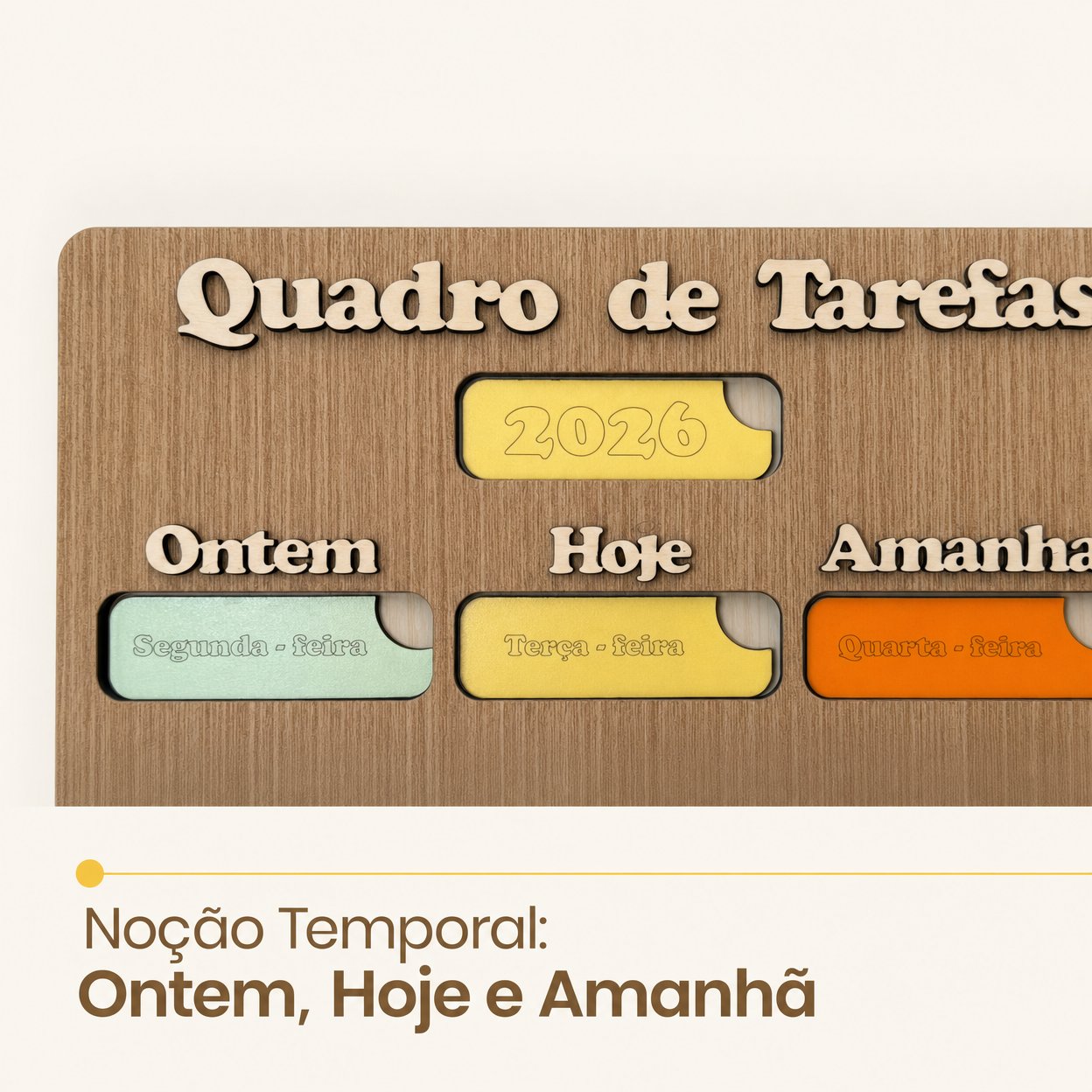 Noção temporal: ontem, hoje e amanhã