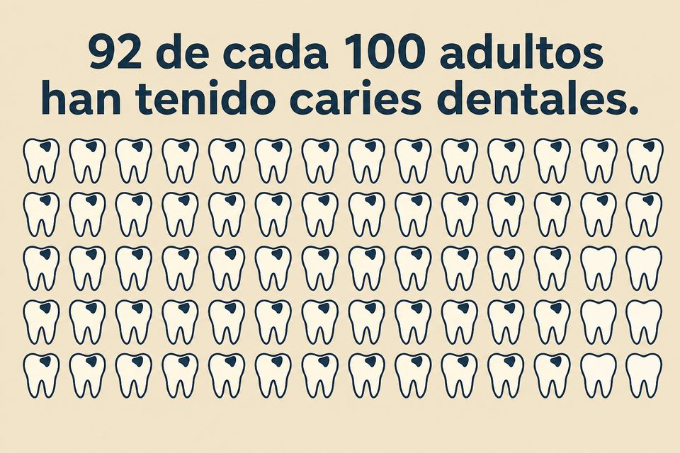 92 de cada 100 adultos han tenido caries dentales