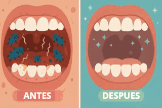 Antes y después: la boca al recuperar su equilibrio