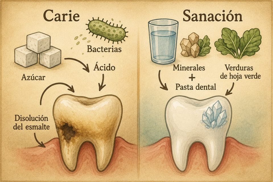 La fórmula de la caries, dada vuelta: minerales en vez de ácido