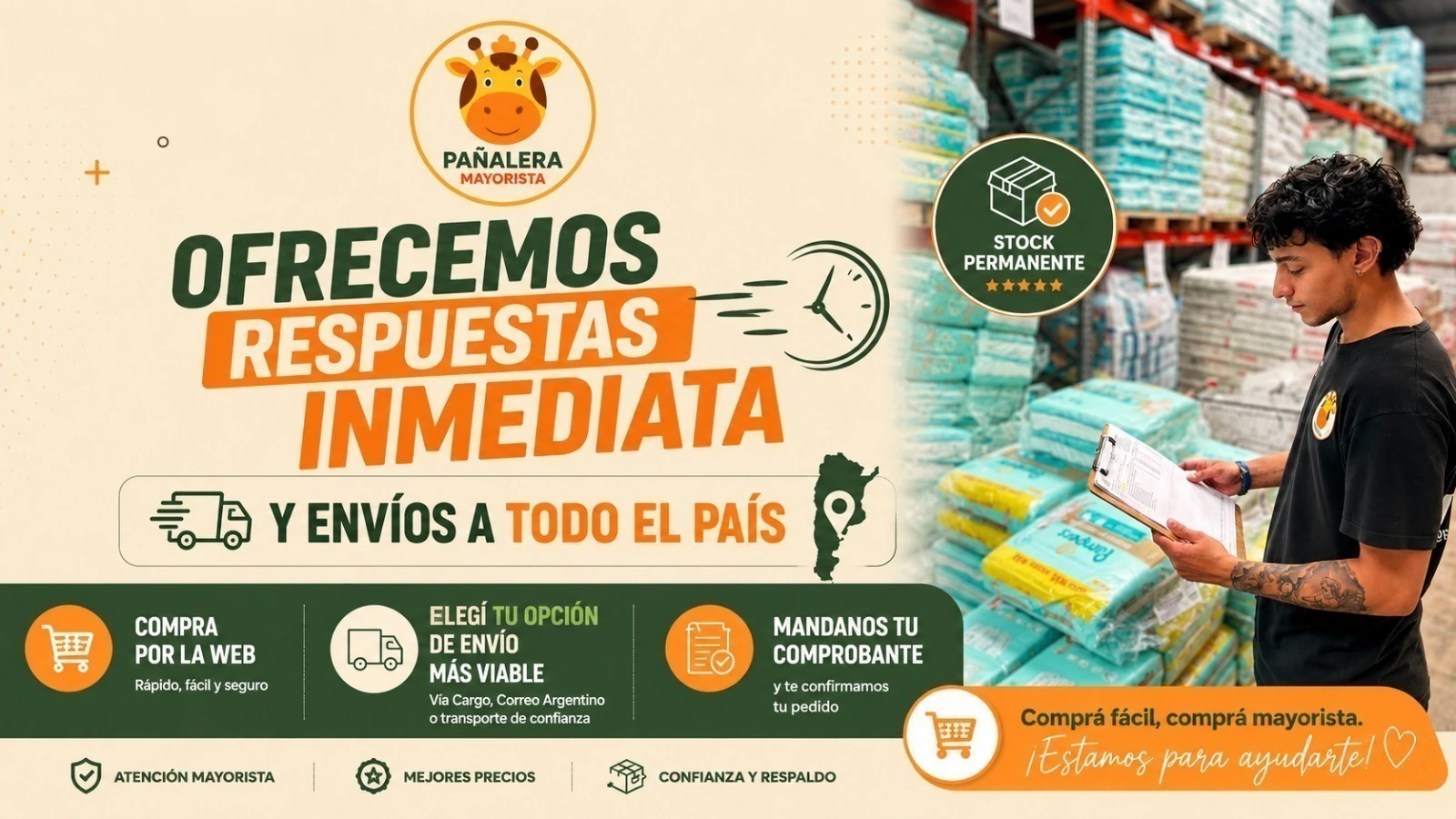 Atención mayorista y envíos a todo el país