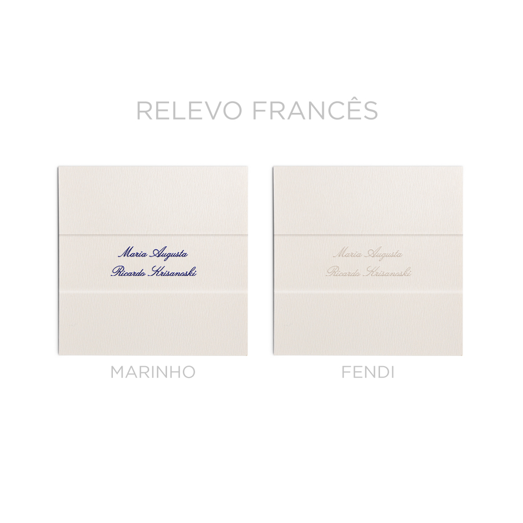 Comparação das cores Fendi e Marinho no relevo francês