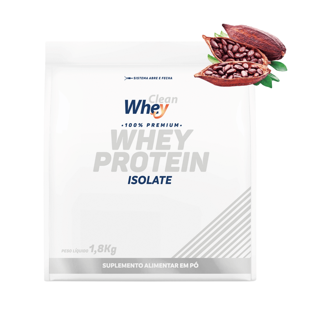 Refil 1,8kg Clean Whey Isolate Tasty Cacau Belga
