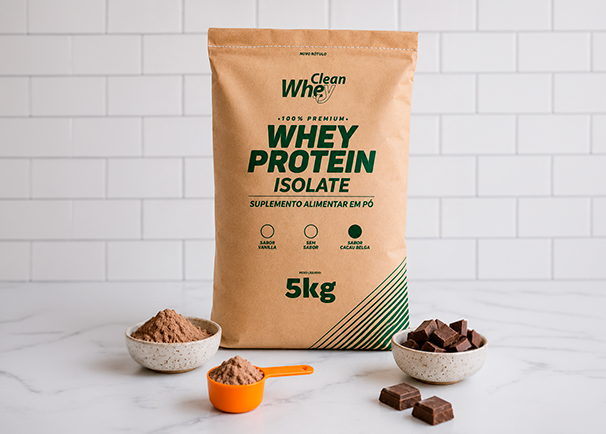Preparo do whey protein sabor Cacau Belga