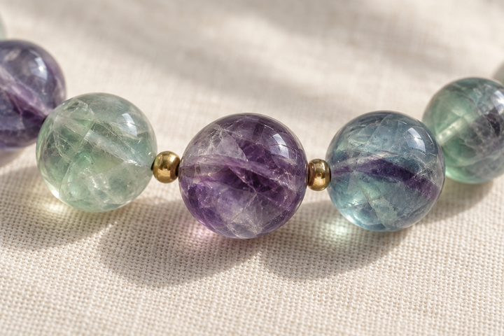 Pedras em diferentes cores usadas nas criações do atelier