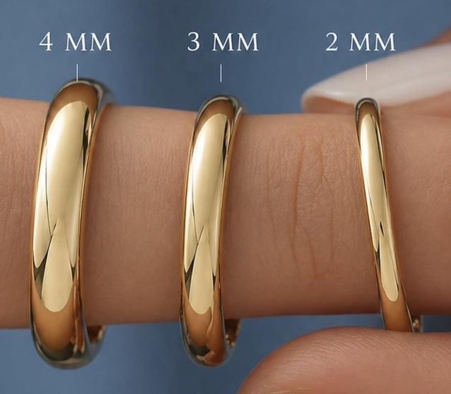 Comparação de larguras 2mm, 3mm e 4mm