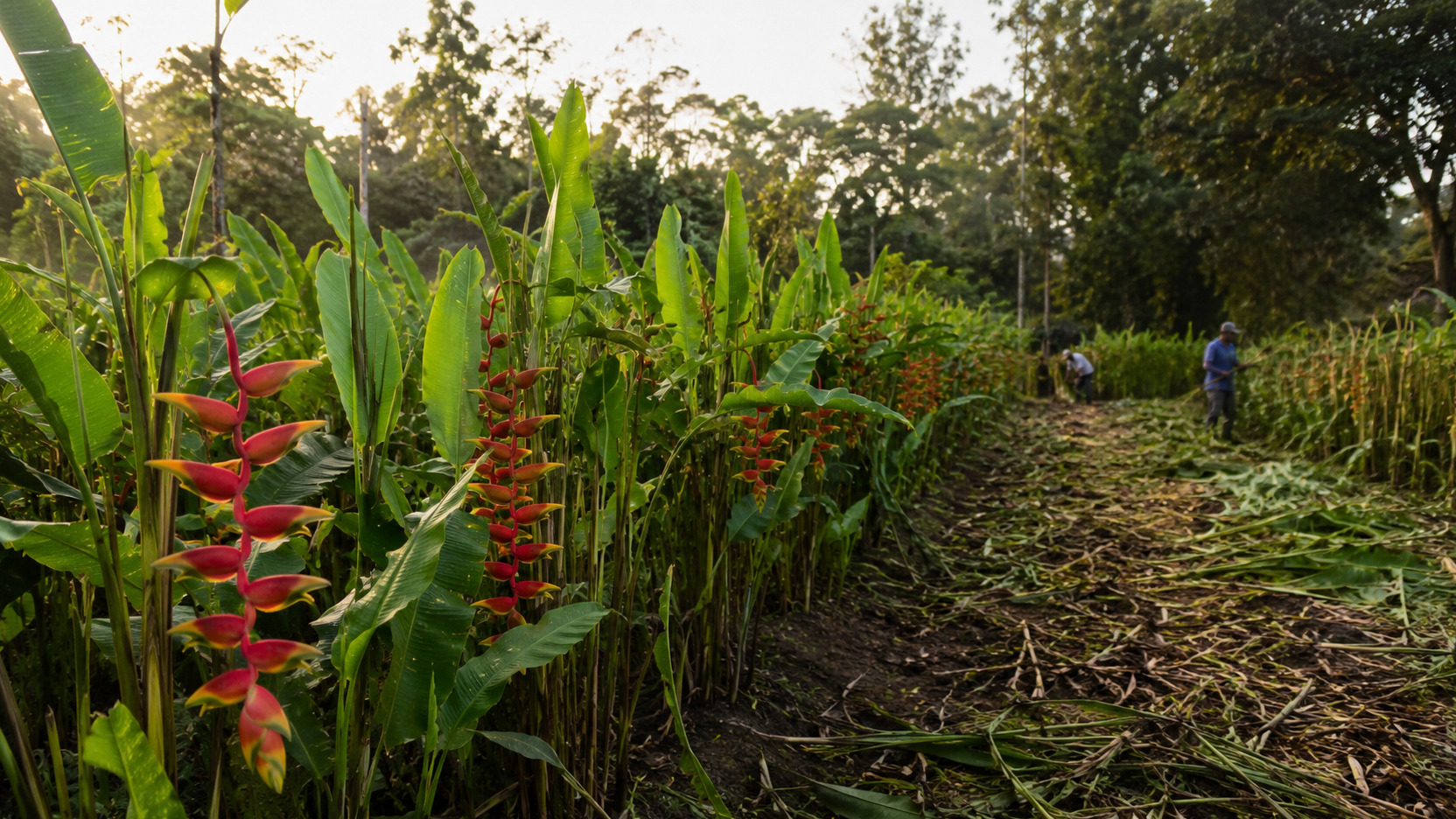 Origem das flores tropicais TROPÉLIA em Campo Grande, Rio de Janeiro