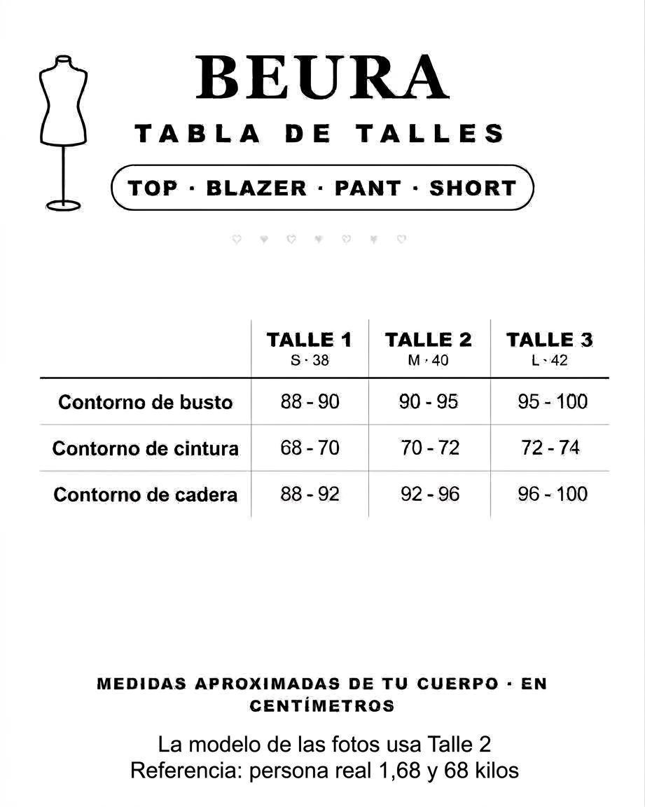 Tabla de talles - Beura 