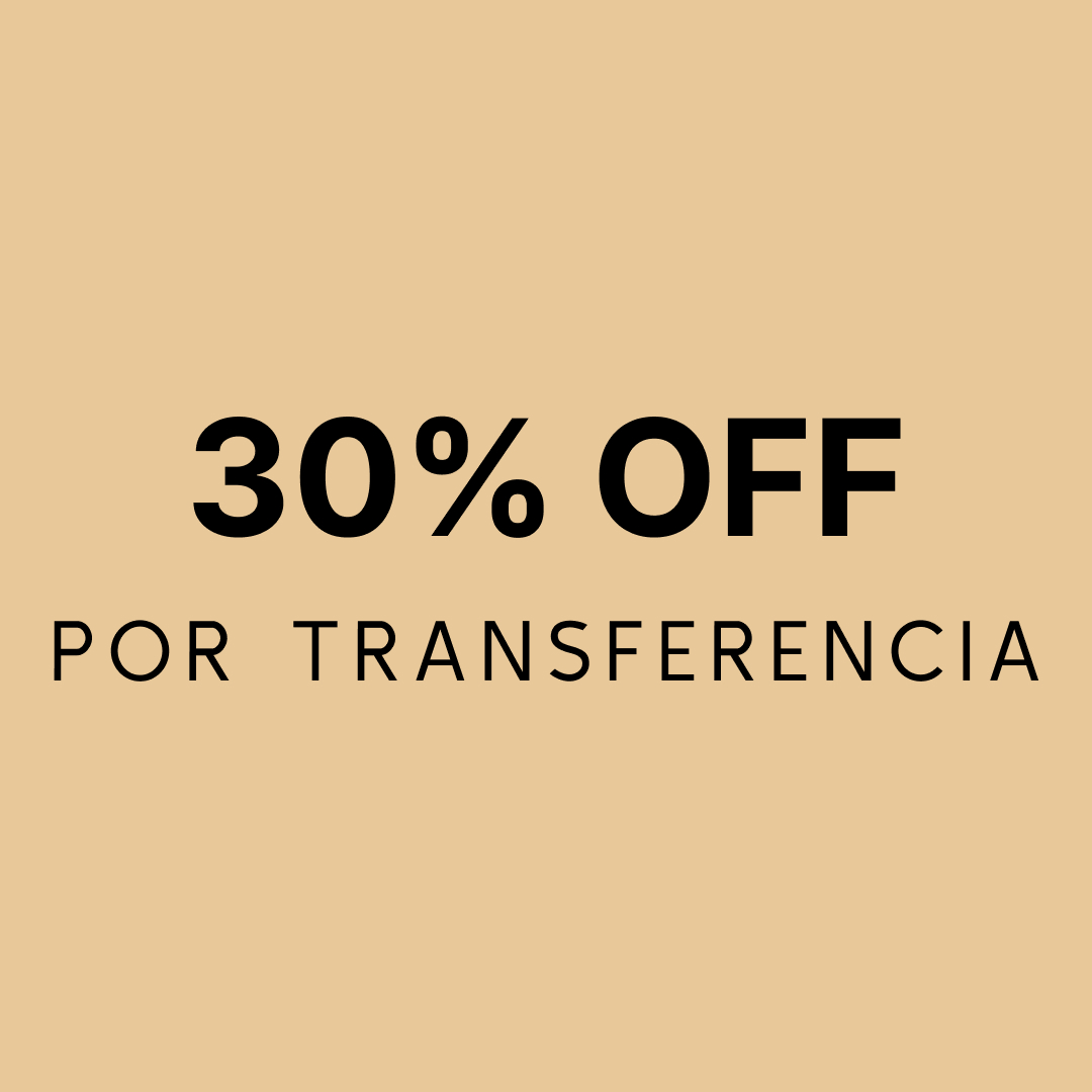 30 % OFF por transferencia