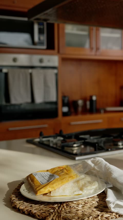 Pollo al curry calentado en el microondas