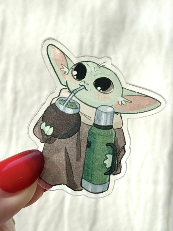 Imán acrílico Baby Yoda