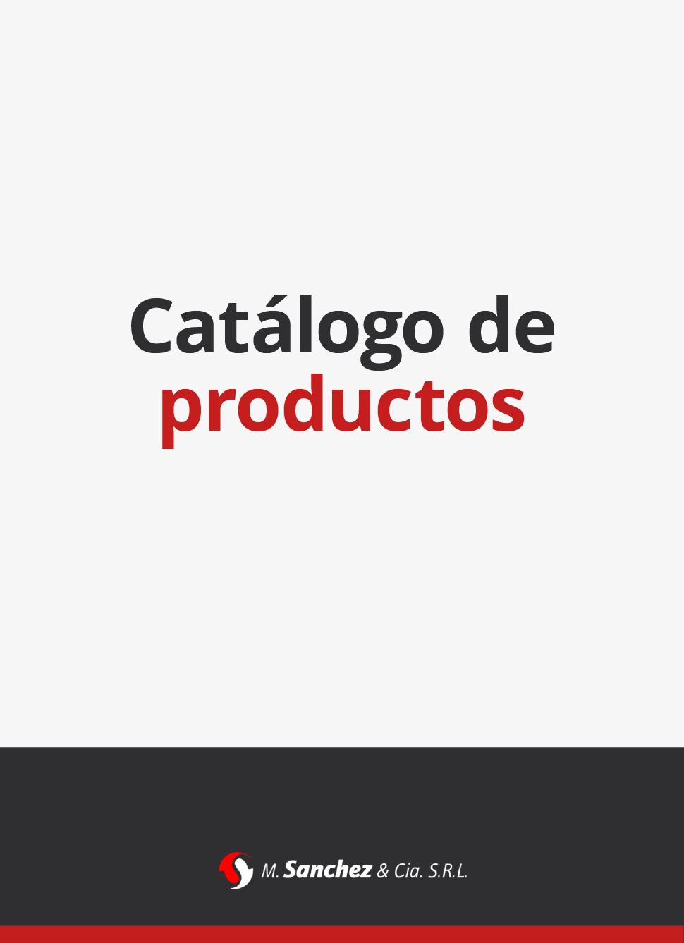 Catálogo de productos