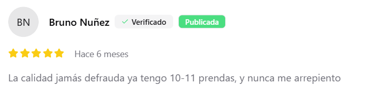 Review verificada de Bruno Núñez