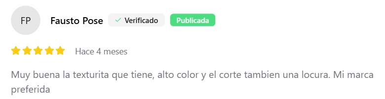 Review verificada de Fausto Pose