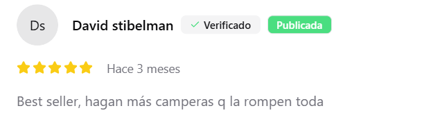Review verificada de David Stibelman