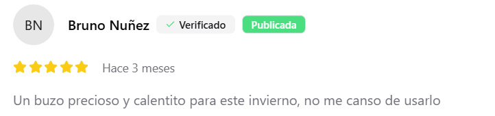 Review verificada de Bruno Núñez