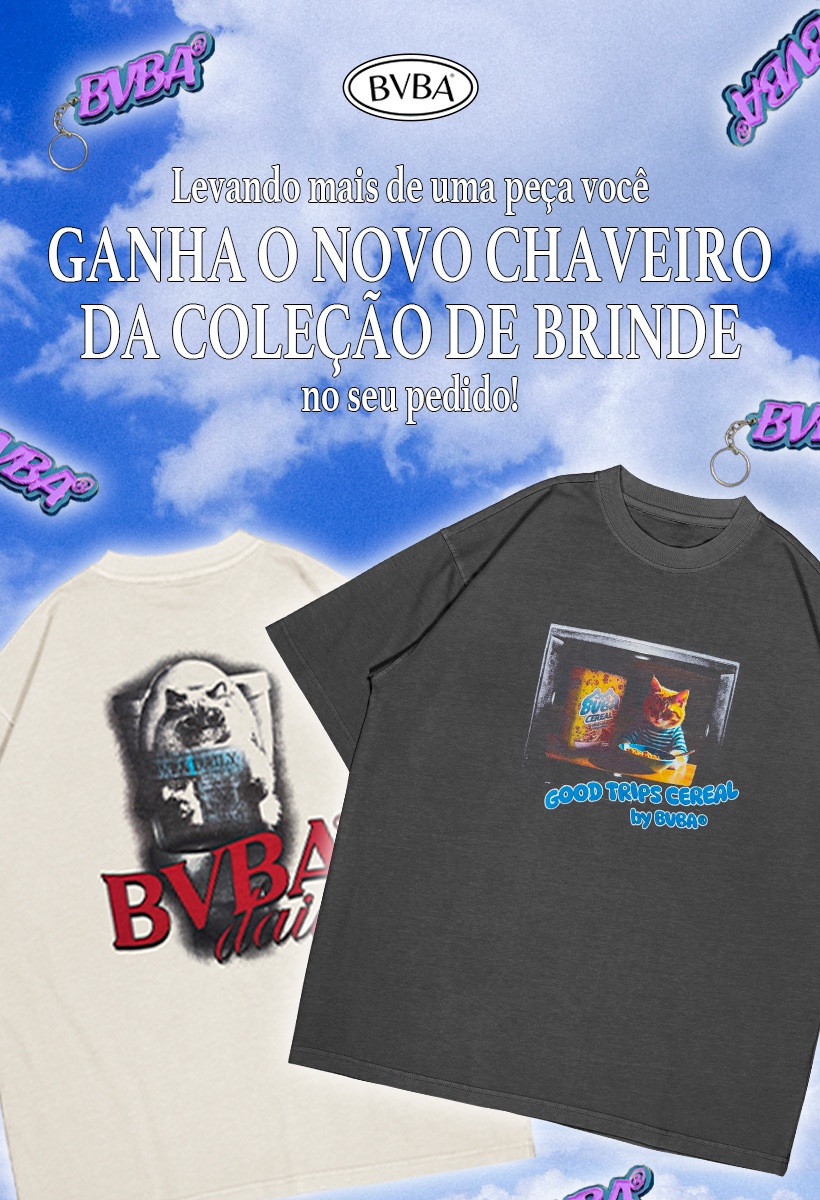 Levando mais de uma peça você ganha o novo chaveiro da coleção de brinde