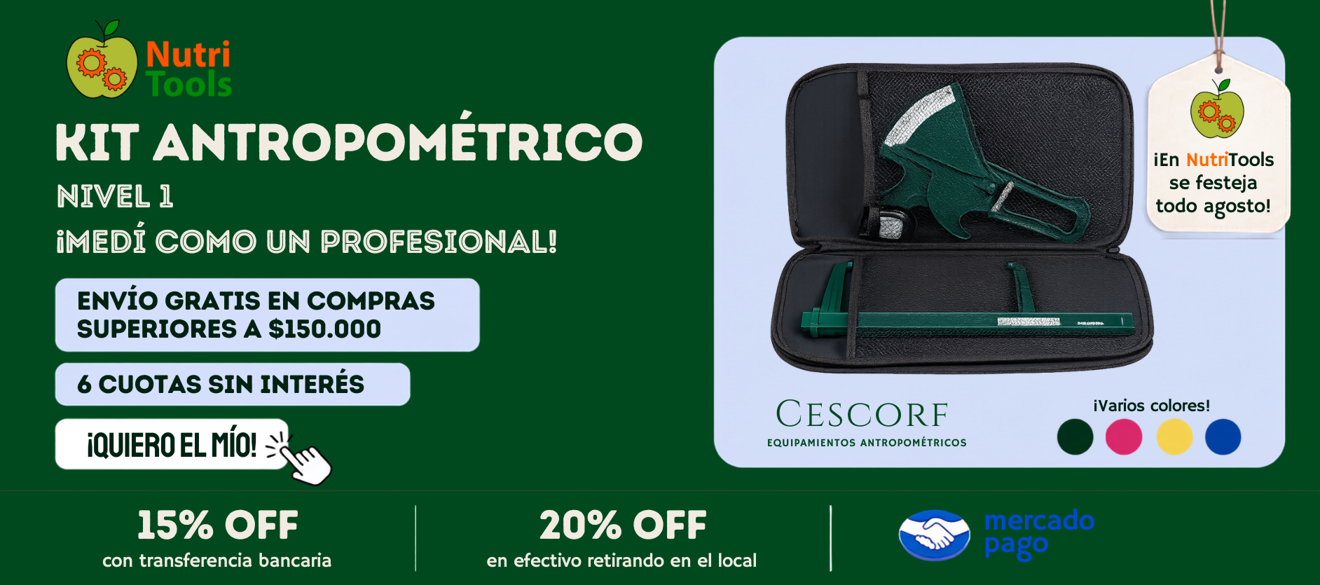 Kit antropométrico Nivel 1: envío gratis desde $150.000 y 6 cuotas sin interés