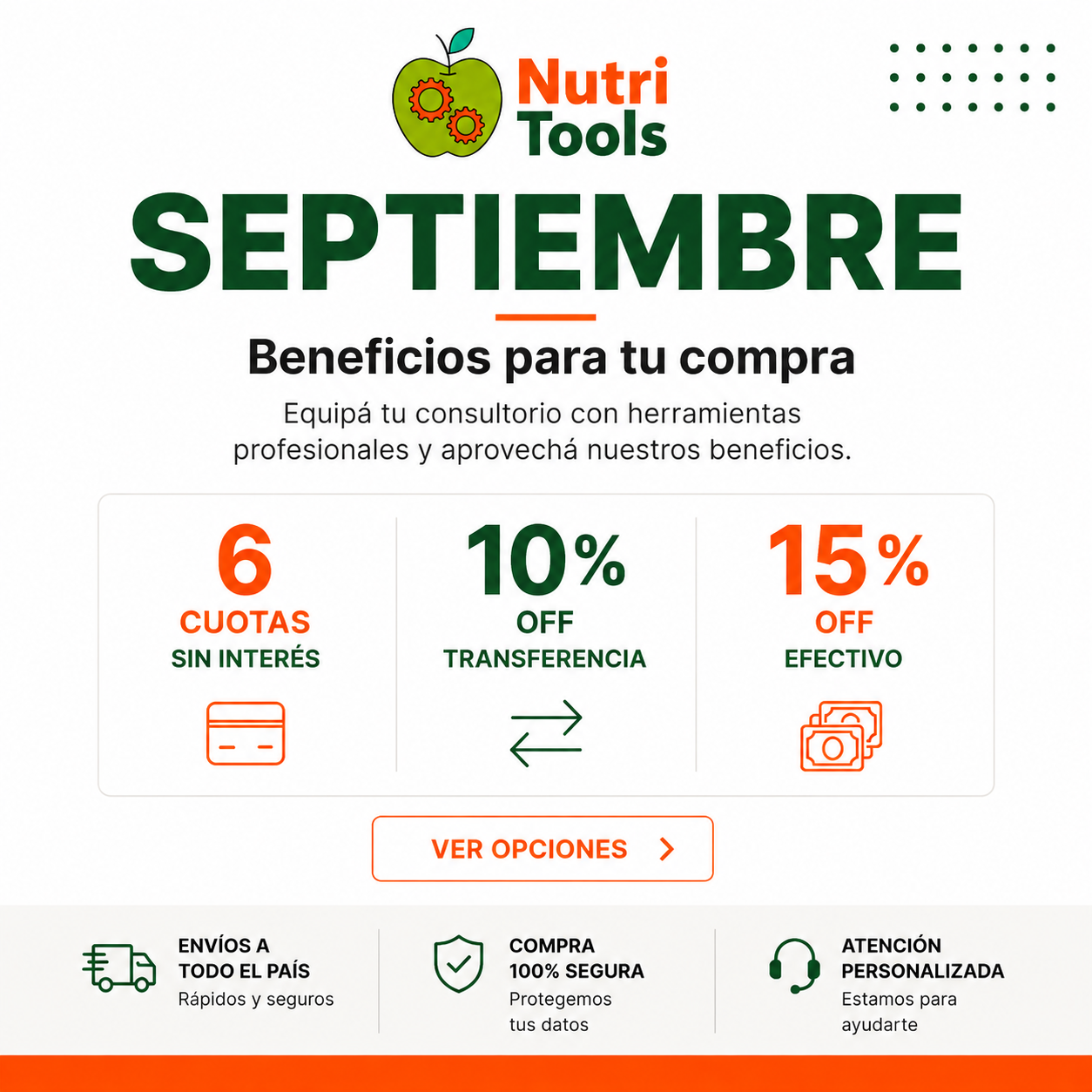 Beneficios de septiembre en NutriTools