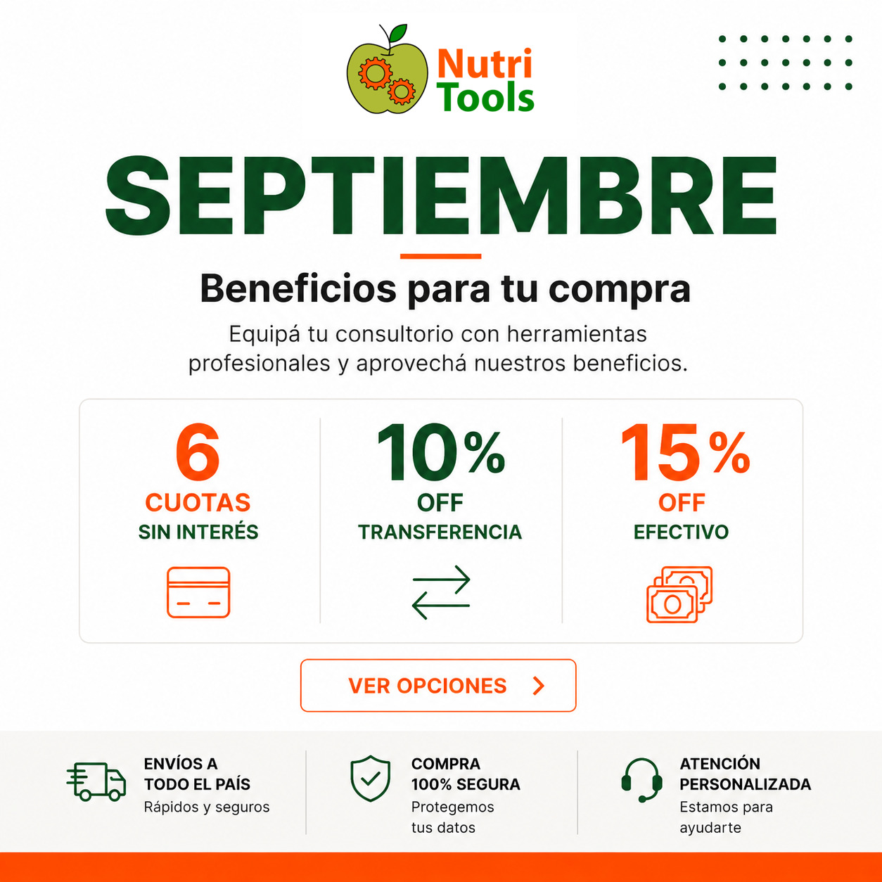 Beneficios de septiembre en NutriTools