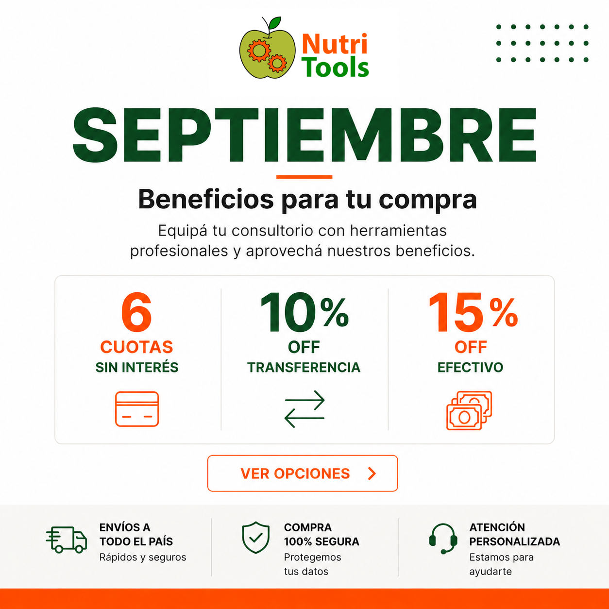 Beneficios de septiembre en NutriTools