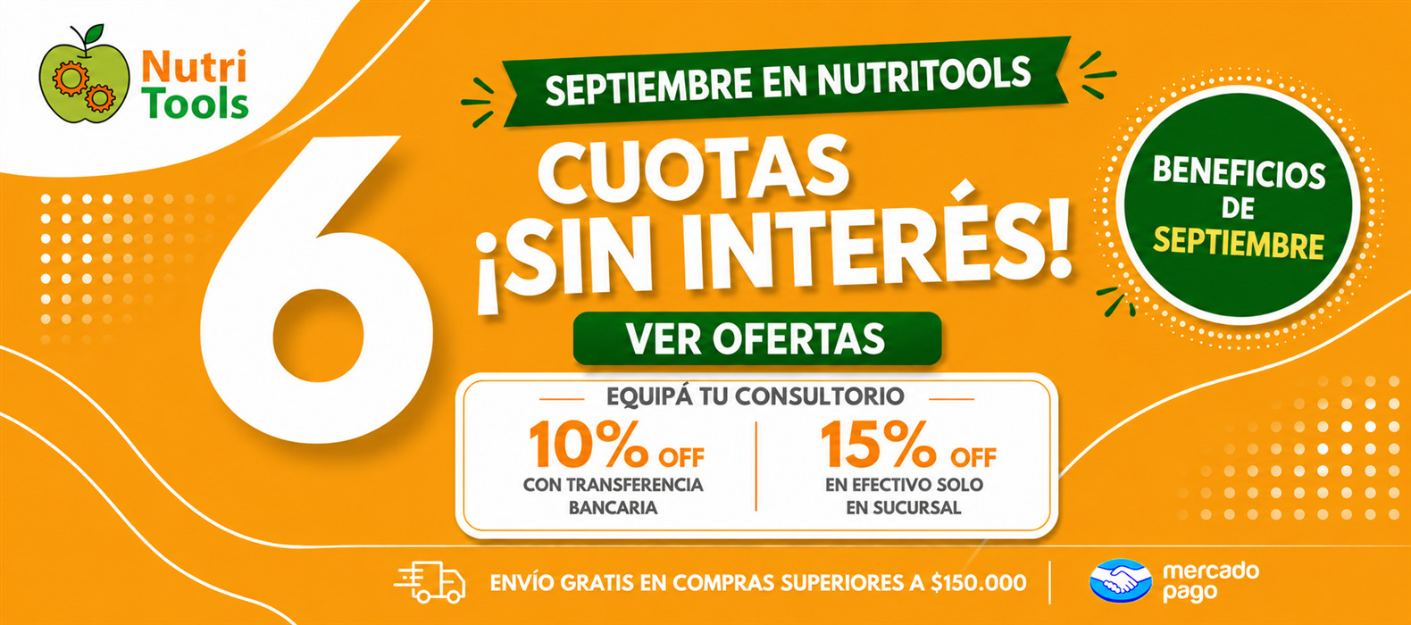 Septiembre en NutriTools: 6 cuotas sin interÃ©s