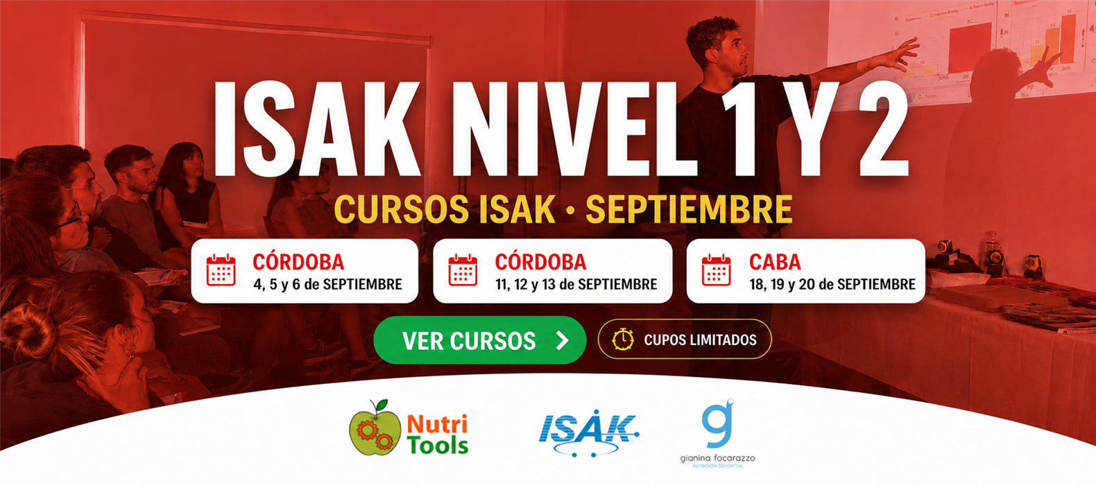 Cursos ISAK Nivel 1 y 2 · Septiembre
