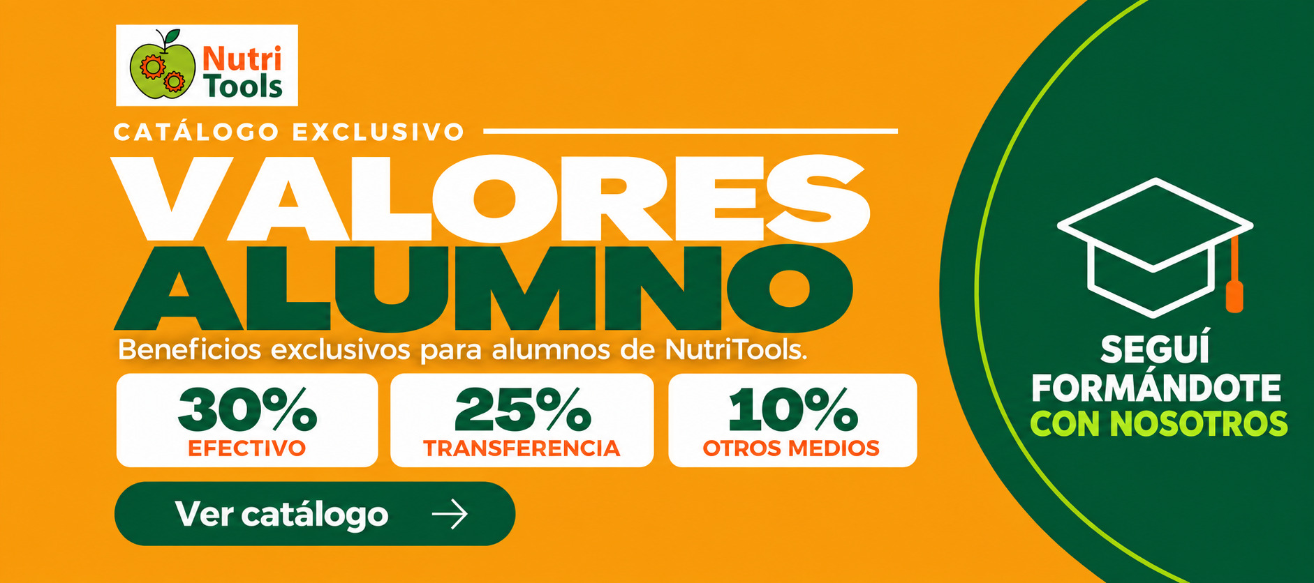 Catálogo exclusivo: Valores Alumno NutriTools