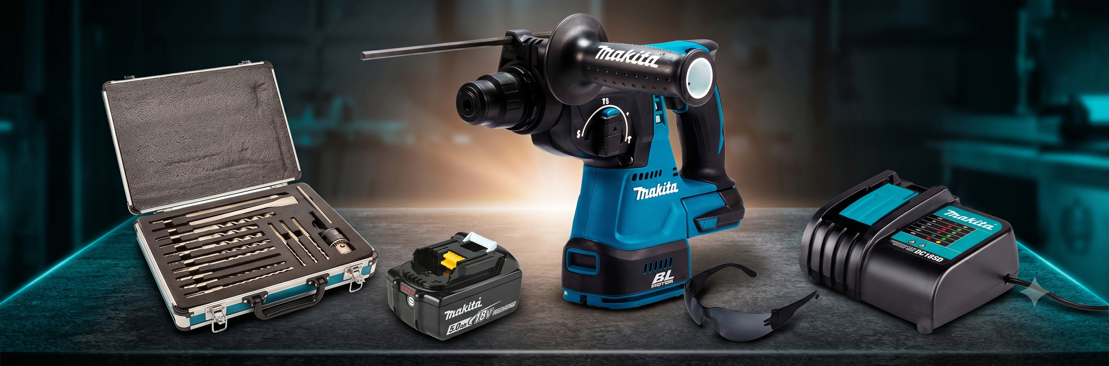 Combo rotomartillo SDS Plus Makita