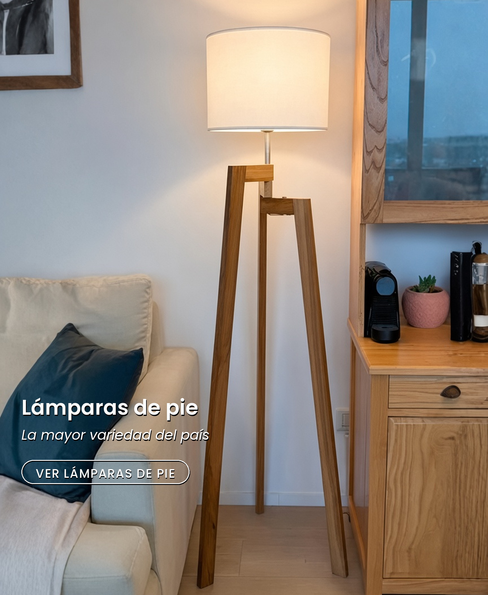 Lámparas de pie. La mayor variedad del país
