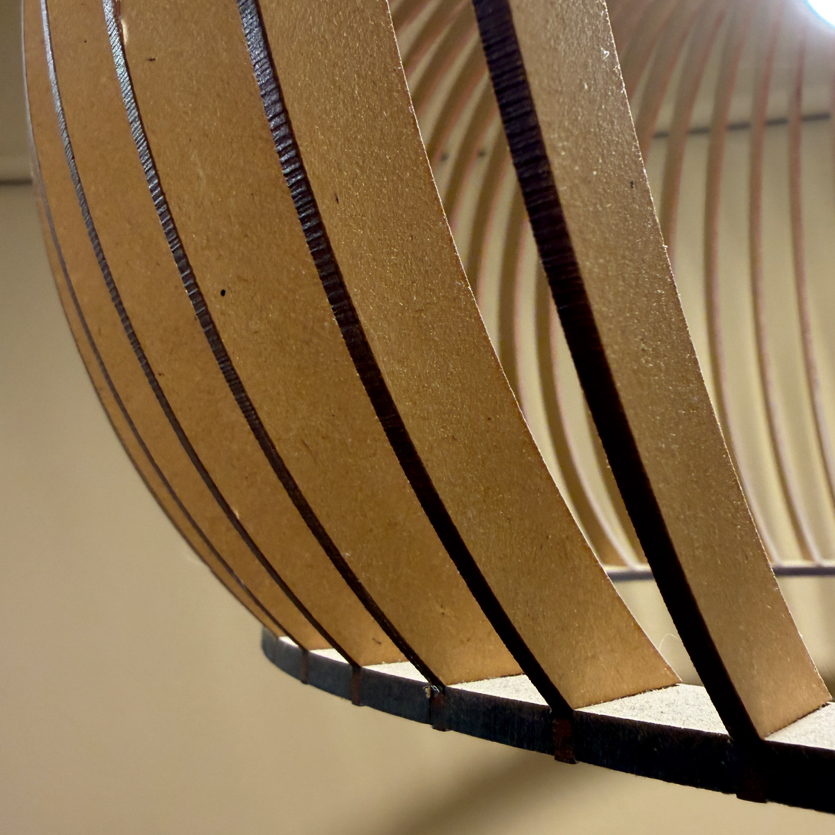 Estructura esférica MDF lámpara Esfe