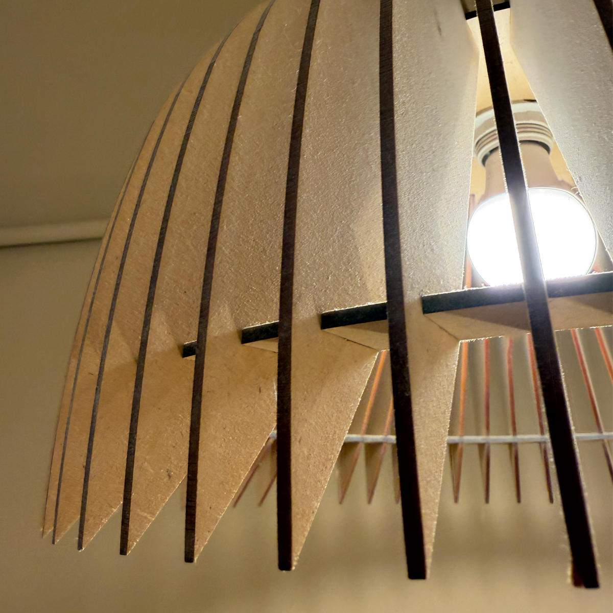 Estructura curva MDF 3 mm lámpara Simbre