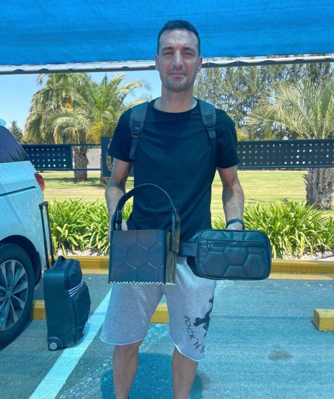 Lionel Scaloni, DT Selección Argentina, con productos Calcio