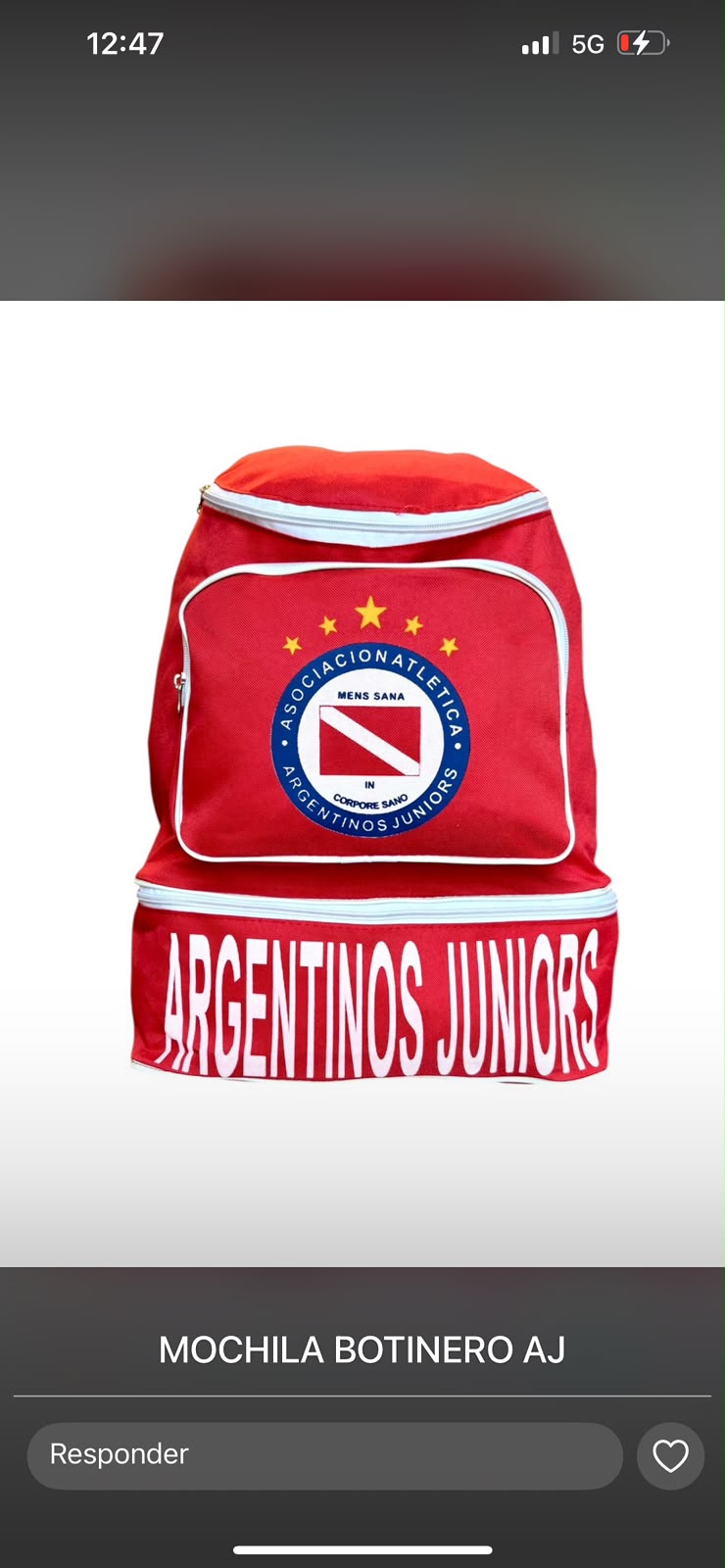 Argentinos Juniors — mochila Calcio