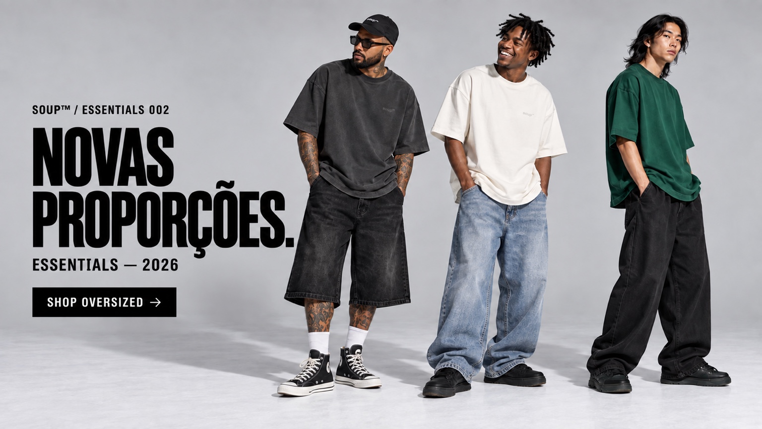 Novas proporções — coleção de camisetas Oversized SOUP