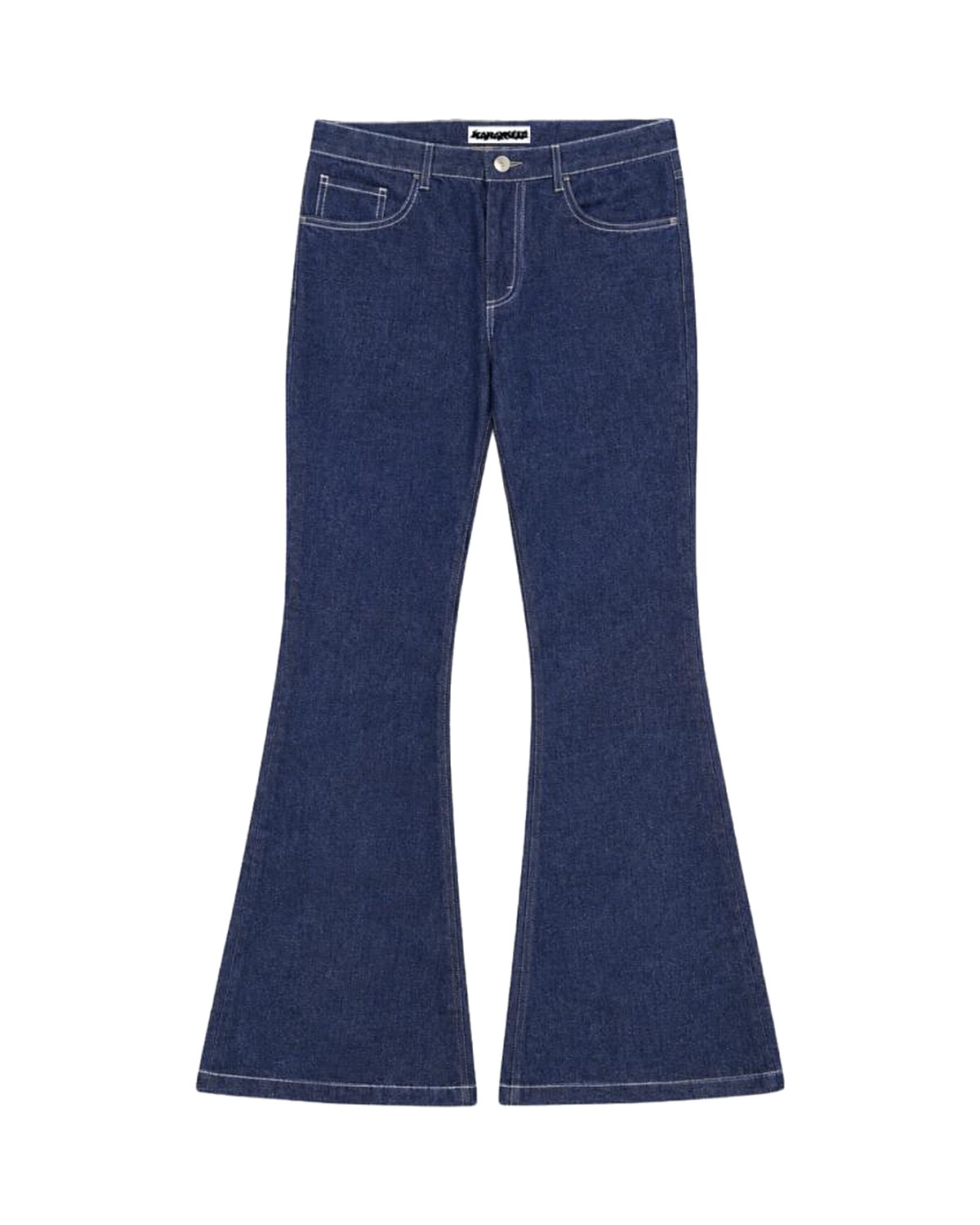 "raw" flared jeans azul