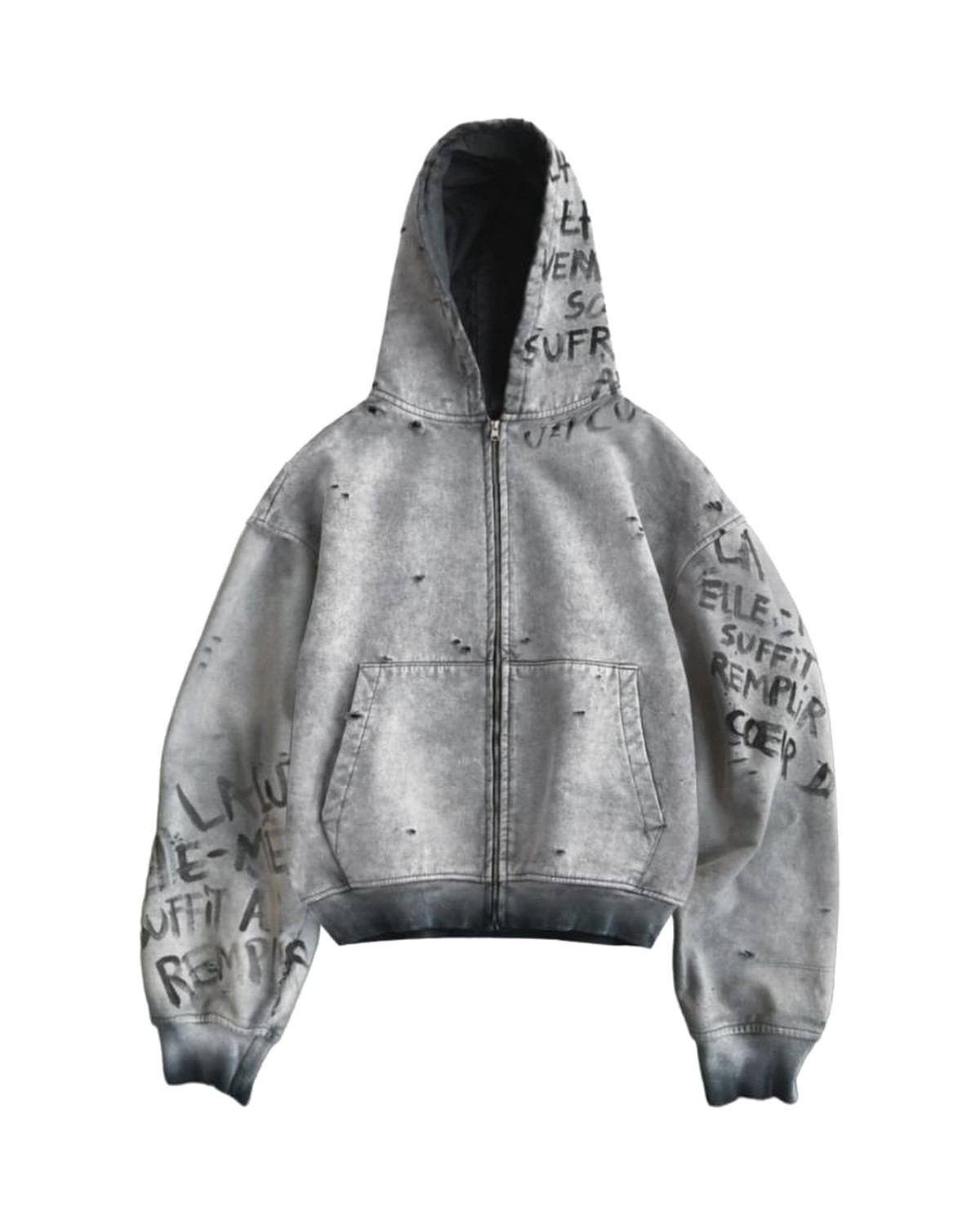 "sisyphe" zip hoodie