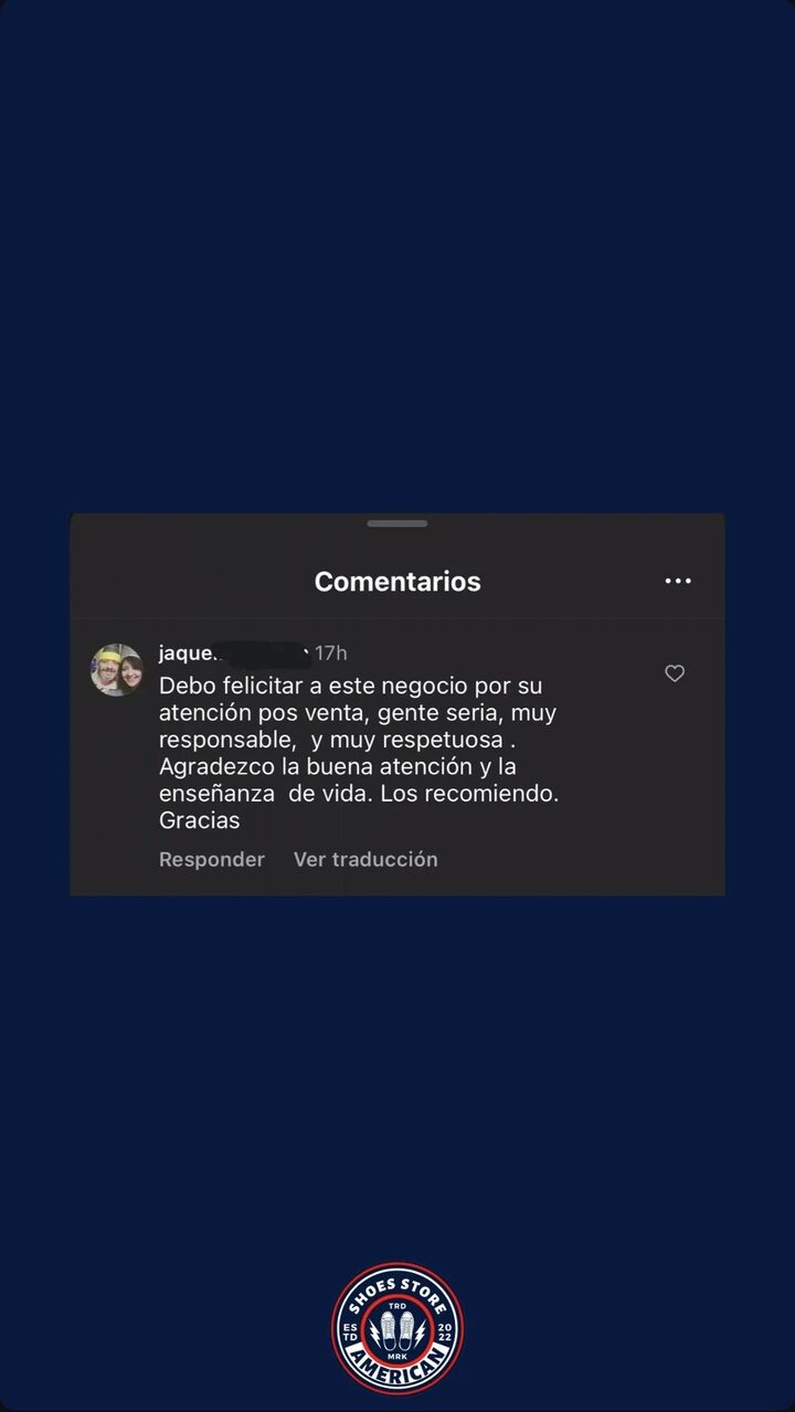Captura de una conversación real con un cliente de American Shoes 7
