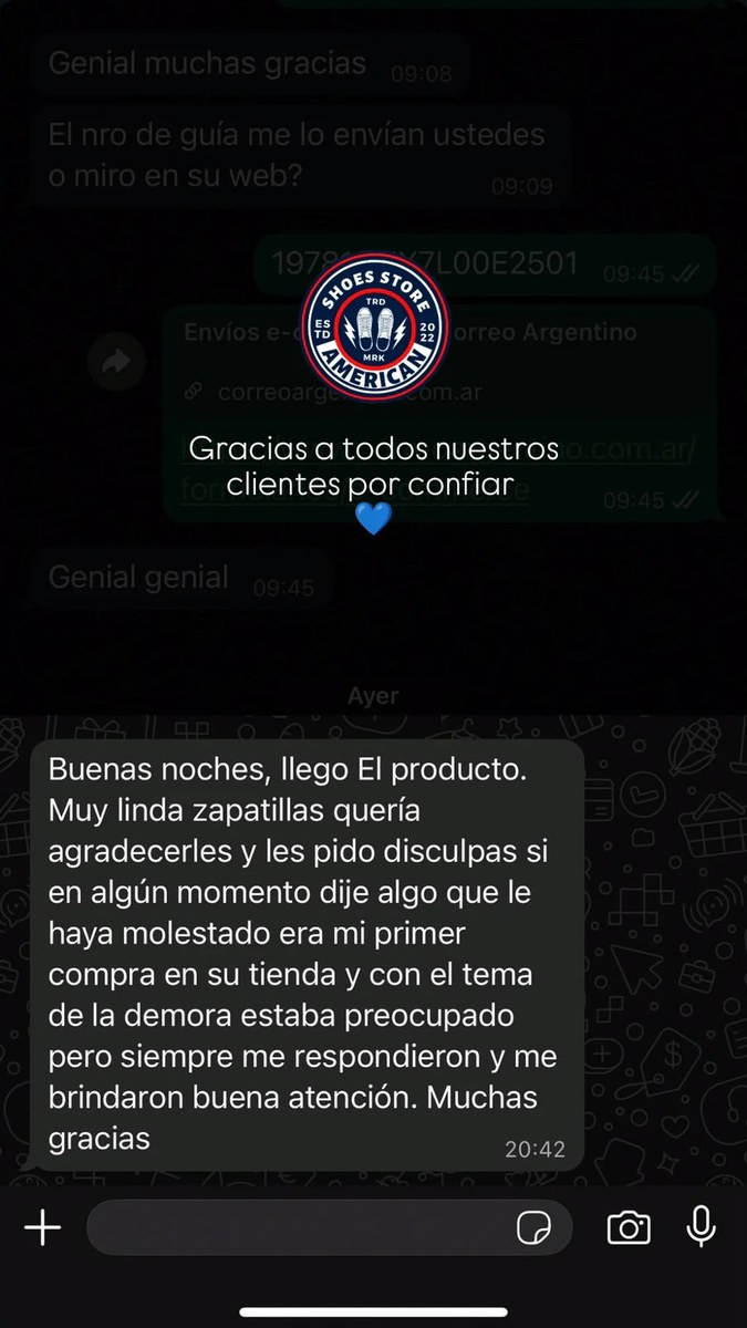 Cliente confirma que recibió su pedido y cuenta que estaba preocupado por la demora pero siempre recibió respuesta y buena atención