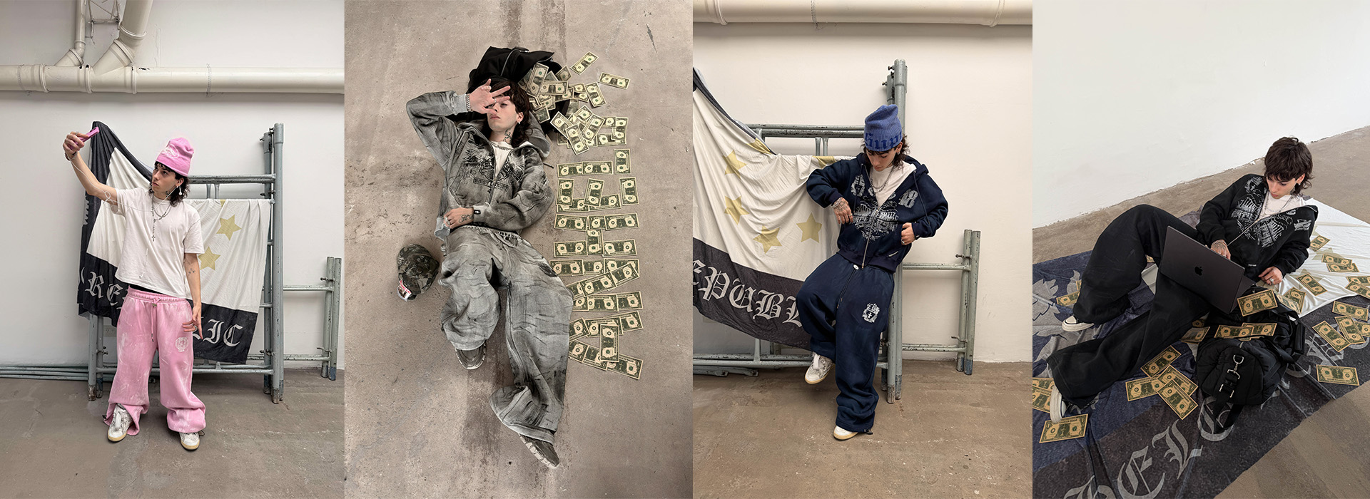 Colección Stained Tracksuits de Anhelo Studios