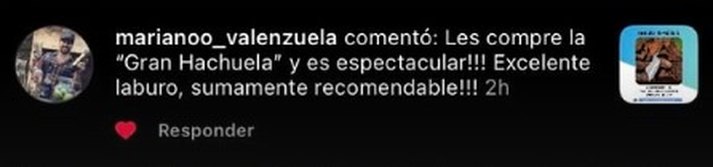 Testimonio de un cliente de Cuchillos de Campo
