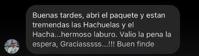 Testimonio de un cliente de Cuchillos de Campo