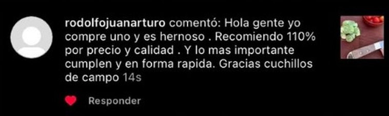 Testimonio de un cliente de Cuchillos de Campo