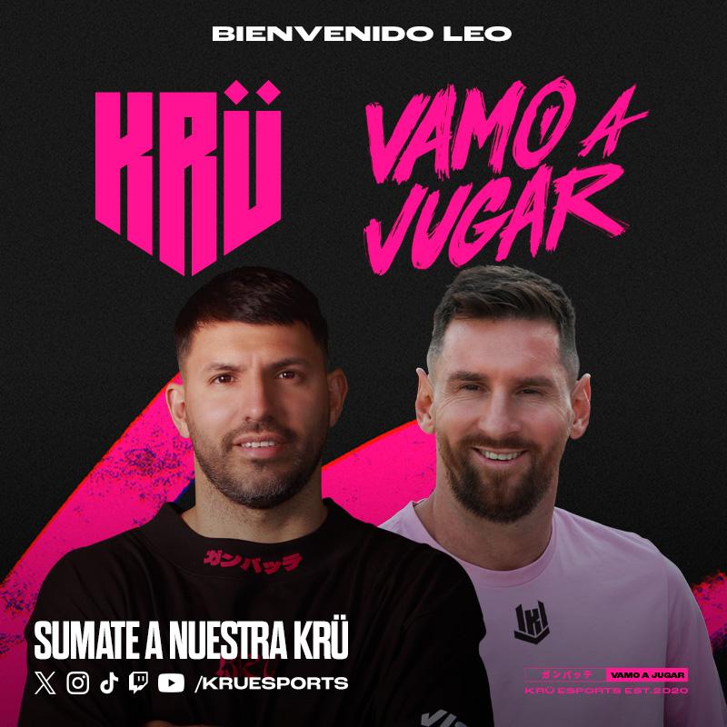 KRÜ Esports con Messi y Agüero