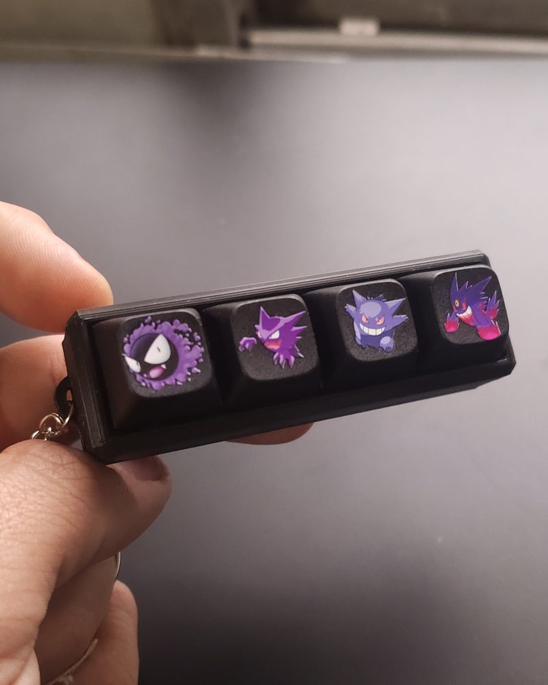 Clicker x4 negro personalizado Gengar