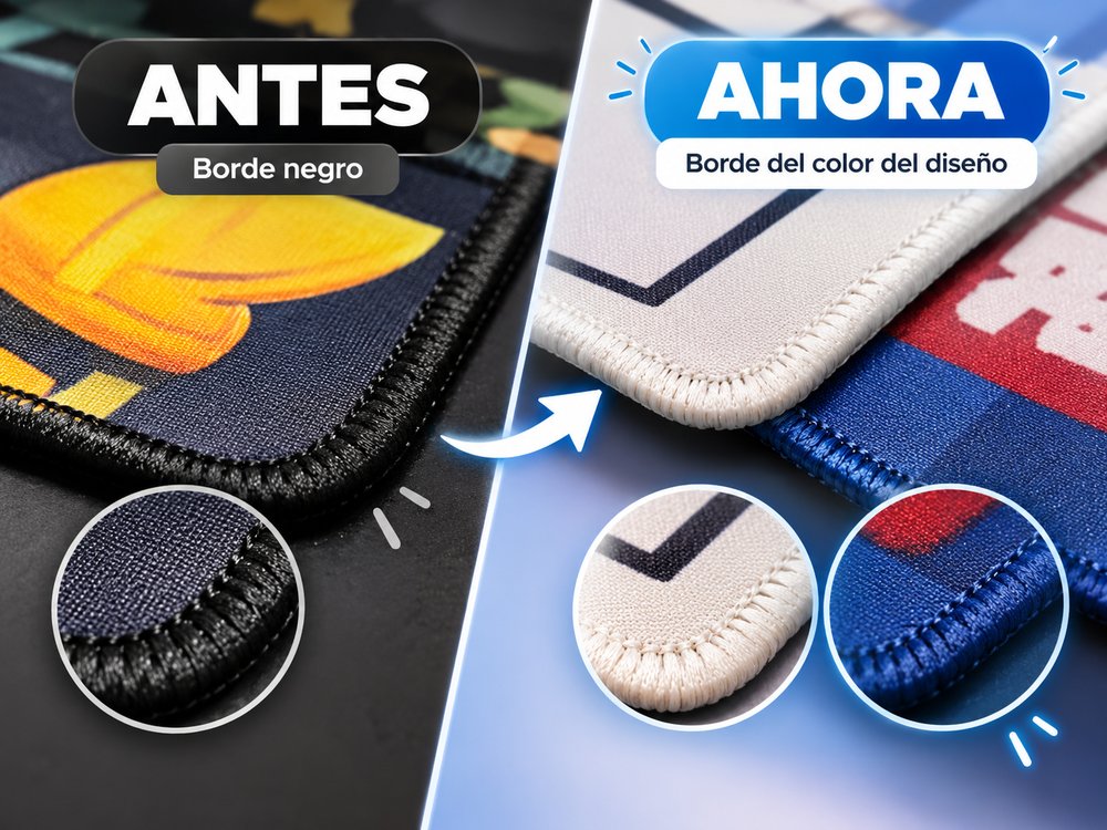 Antes: borde negro. Ahora: borde del color del dise&ntilde;o
